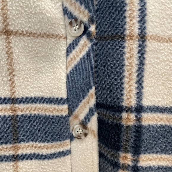 NWT Thread & Supply Blue / Tan Plaid Fleece Shacket (Size S) - Picture 5 of 8